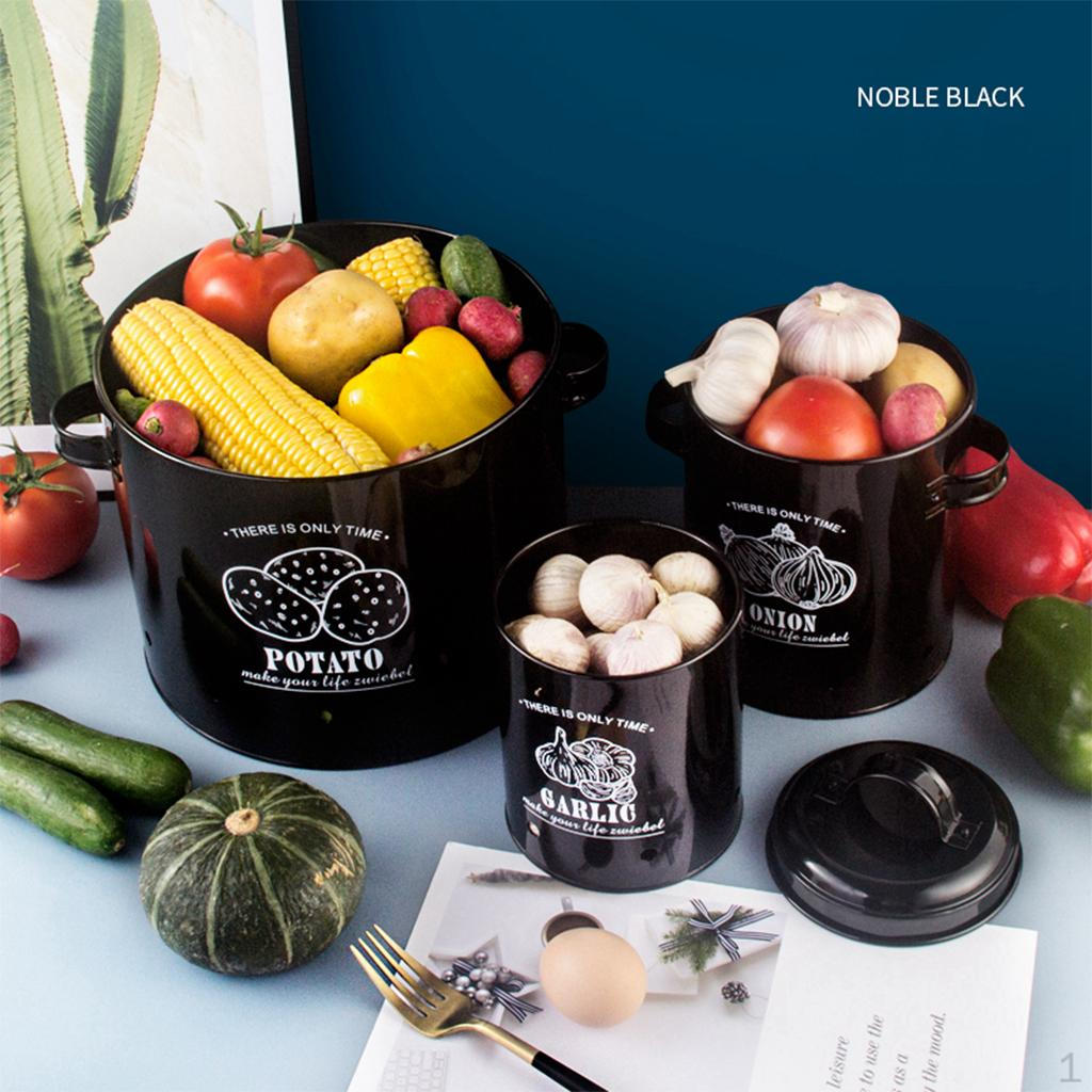 

3 шт. Контейнеры для хранения картофеля, лука и чеснока с 2 ручками белый