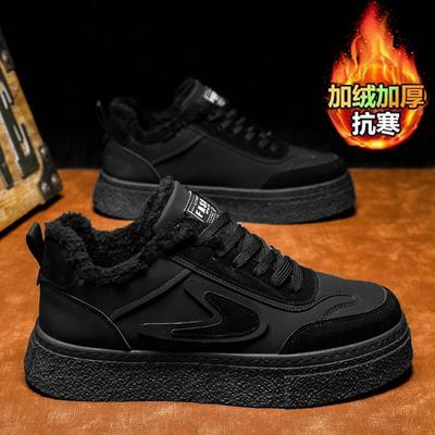 Herenschoenen winter nieuw fluweel verdikt veelzijdig warm sport casual trendy schoenen antislip dikke zool katoenen schoenen