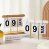 1Pcs Reusable Flip Calendar Desk Perpetual Calendar Minimalist Decorative Display Stand English Numeral Calendar Ornament