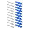 10Pcs 4mm 7Pin Banana Plug Copper 1000V 32A Stackable Male Plugs with Soft Sleeve Screw TightBlue