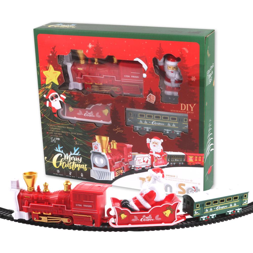 Mini Electric Track Train Toy for Kids - Christmas Edition