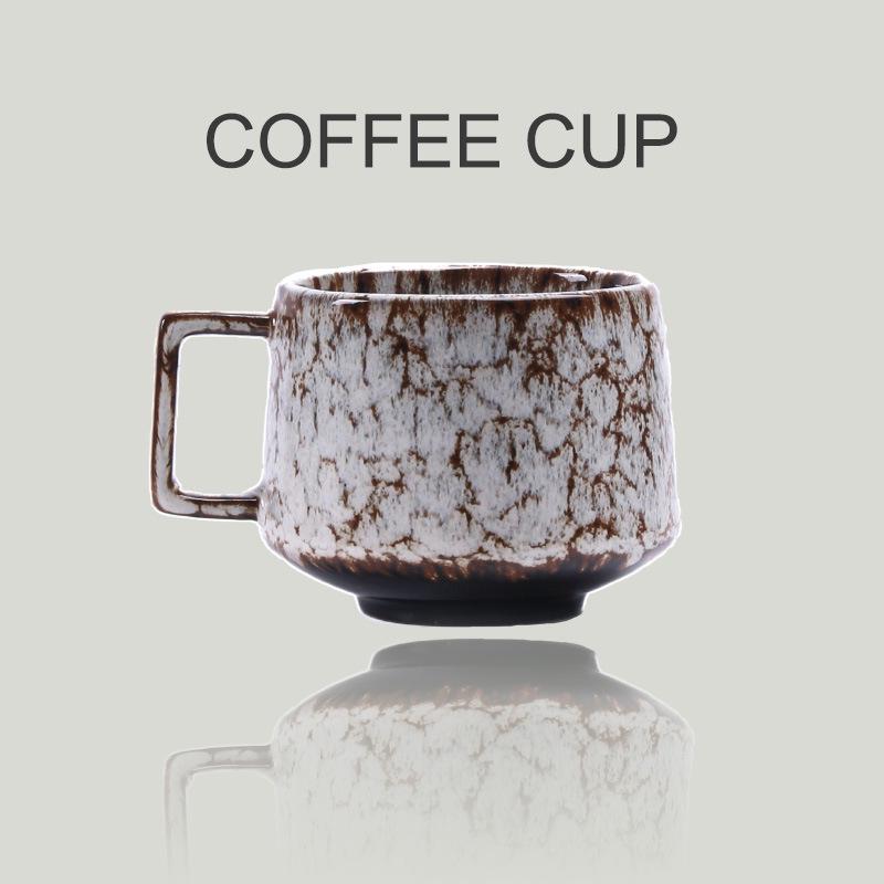 Retro Style 175ml Ceramic Coffee Cup with Handle for Home or Office
