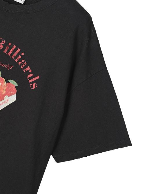 SUNDAY FRUIT MARKET Cherry Billiards Tee Black