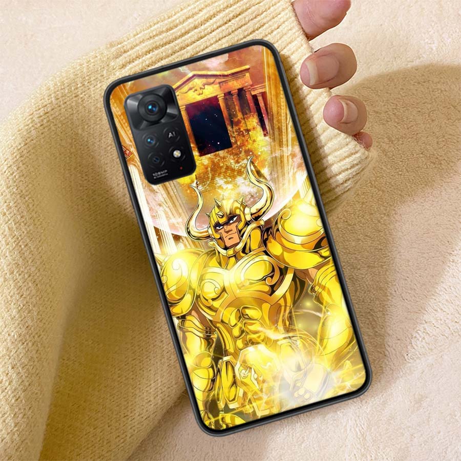 Saint Seiya Knights Of The Zodiac Phone Case For Redmi Note 13 14 15 Pro Plus 12 13C 12C 15C 9 10 10C 9T 9C 9A TPU Soft Cover Cl