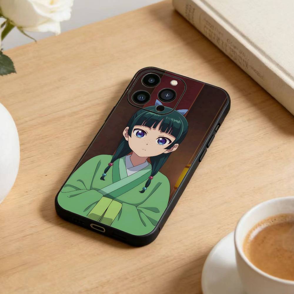Custodia per Telefono Anime Apothecary Diaries Maomao Per iPhone 17 16 15 14 13 12 Max Plus Cover Nera in Silicone