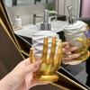 Sticlă de Săpun în Formă de Inimă de Mână Sticlă cu Pompiță pentru Gel de Duș Sticlă pentru Șampon și Dezinfectant de Mâini Decorațiune Baie Casă