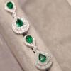 Xiaomi Huitan Elegant Women Drop Earrings Inlaid Bright Green CZ Fashion Wedding Accessories for Lady Party Noble Graceful Jewelry Gift