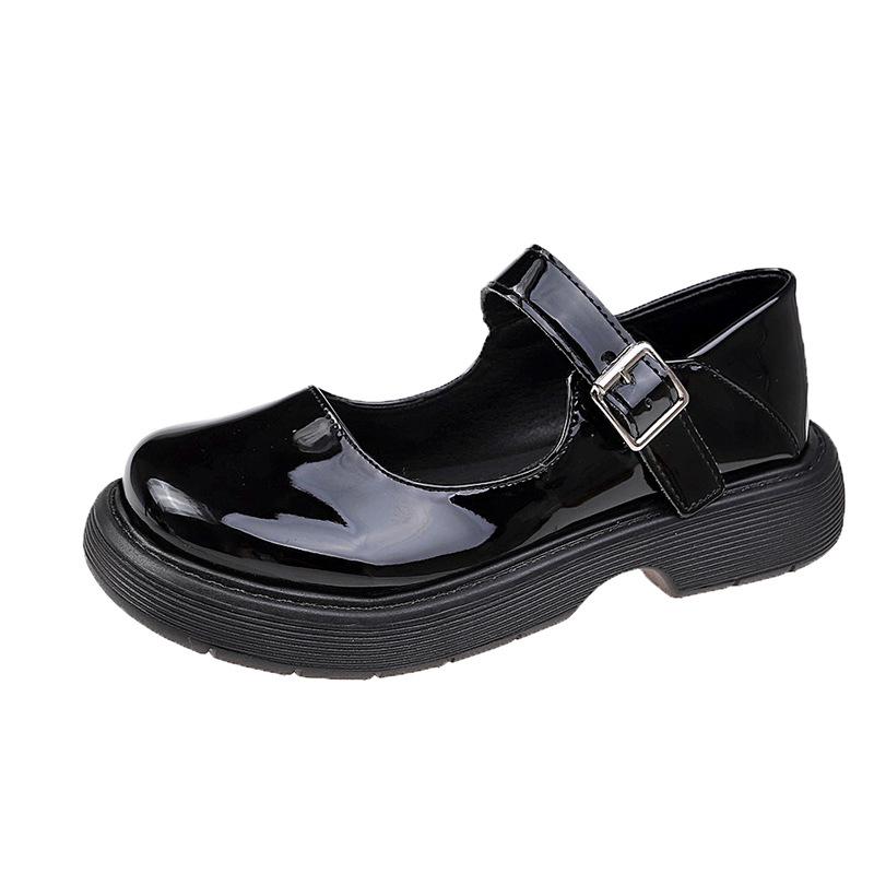 Fashion 2025 New Spring and Summer Single Shoes, Women's Uniform Student Solid Color Mary Jane White Small Leather Shoes