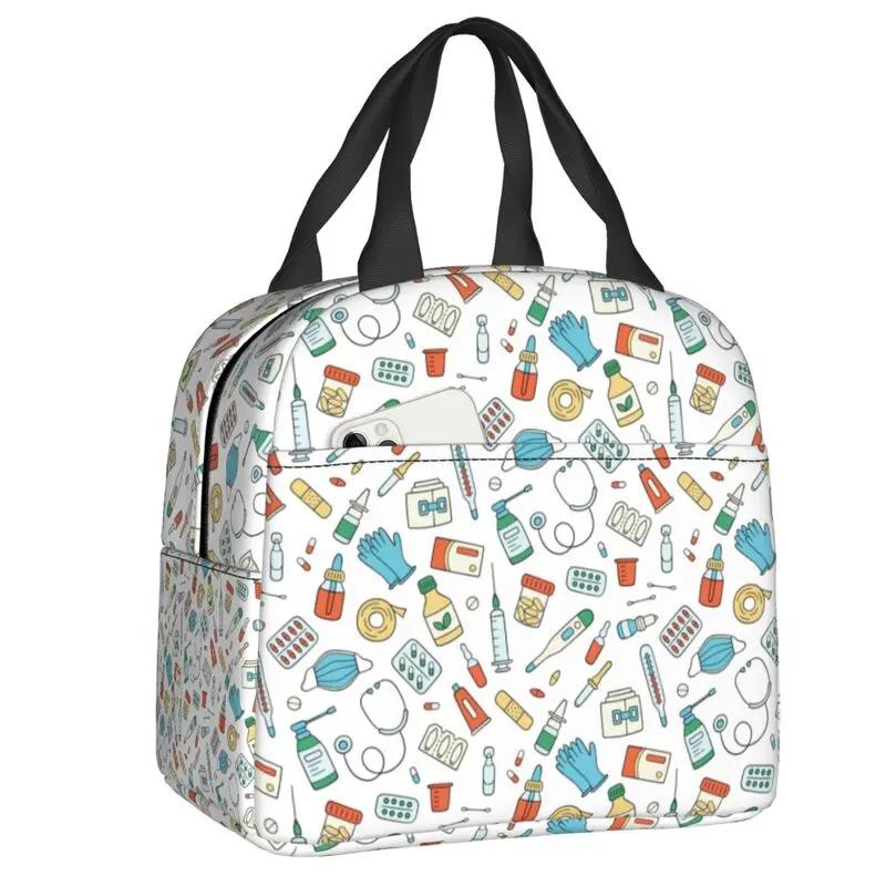 Ärzte Krankenpflege Krankenschwester Lunchtasche Männer Frauen Kühltasche Warm Isoliert Brotdose für Kinder Schulkinder