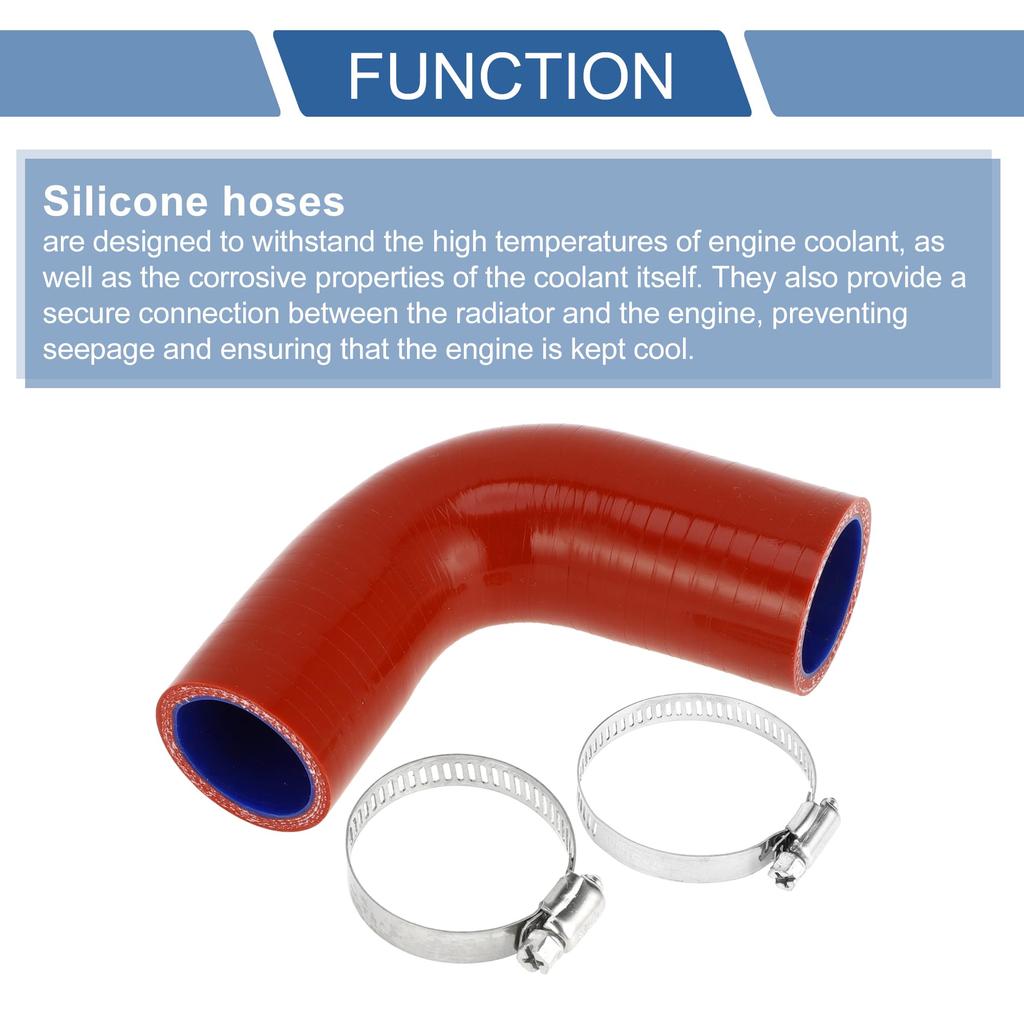 X AUTOHAUX Silicone Hose, Different Diameter Elbow, 90 Degrees, 4