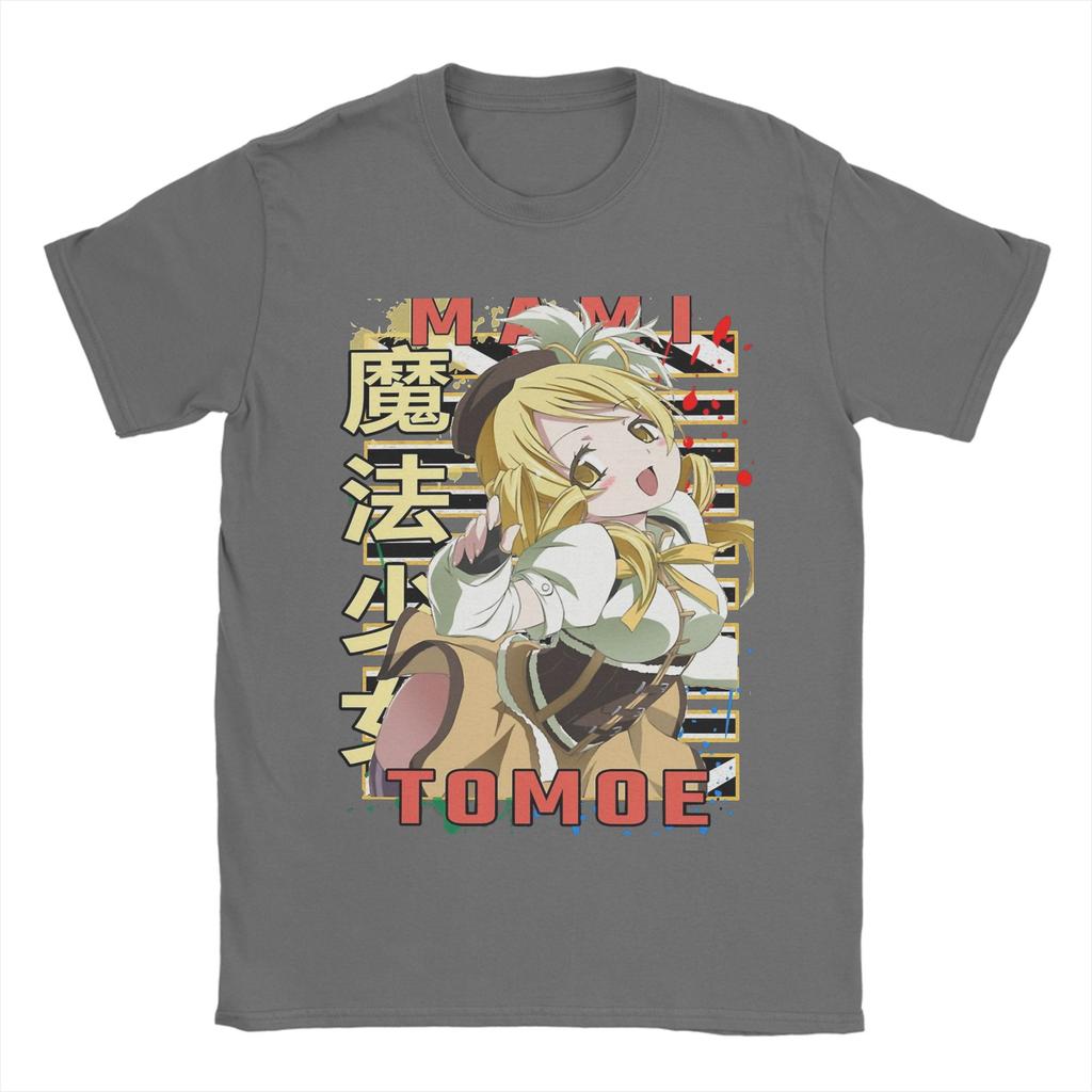 Unisex Mahou Shoujo Mami Tomoe T Shirts Madoka Magica Anime 100 Cotton Tops Funny Short Sleeve Crewneck Tee Shirt Adult TShirts