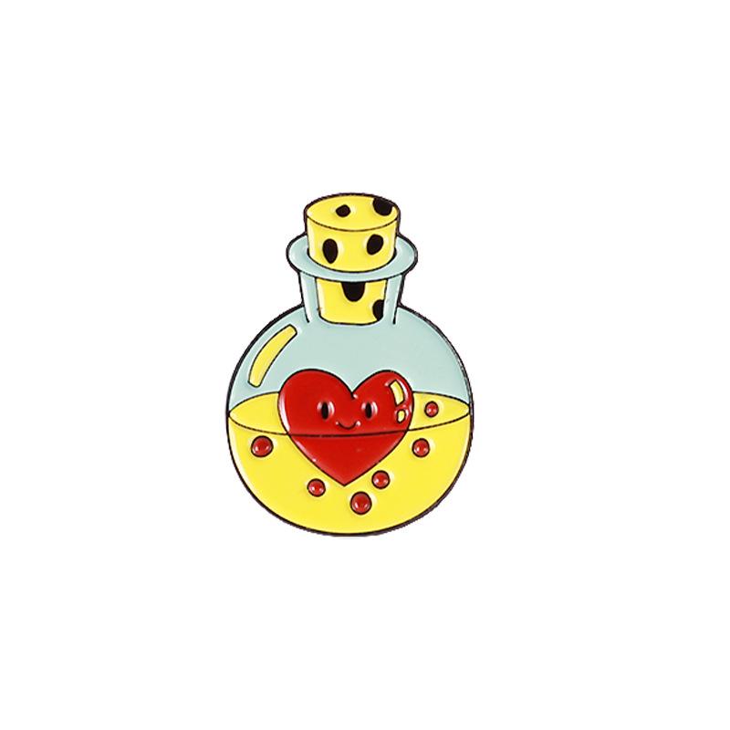 Heart-Shaped Message Bottle Brooch – Little Star Wishing Bottle with Blessings and Wishes, Perfect Gift for a Friend