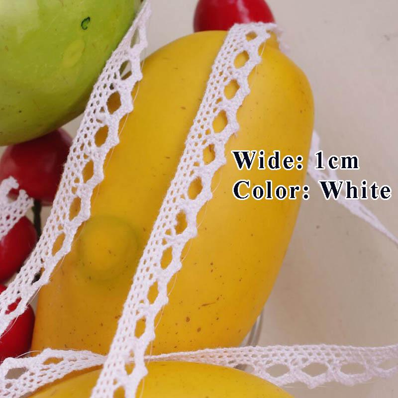 Cotton Lace Ribbon White Beige DIY Handmade Wedding Party Craft Gift Packing Patchwork Crocheted Lace 5meter 10meter 20meter