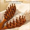 Golden Sandalwood Multi-Functional Massage Comb: Unisex Scalp Dredging Tool