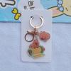 Cute Cartoon Capybara Flat Transparent Double-sided Keychain Student Backpack Accessories Capibala Pendant Keyring Jewelry Gift
