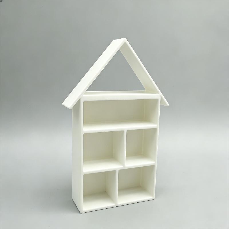 Mini White House Shaped Storage Rack 7 Slots For Storing Lipstick Small Jewelry And Desk Decor