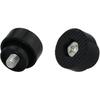 3pcs Kick Down Door Stop Rubber Tip Replacement Black Rubber Door Stopper Rubber Tips with Screws for Door Stop