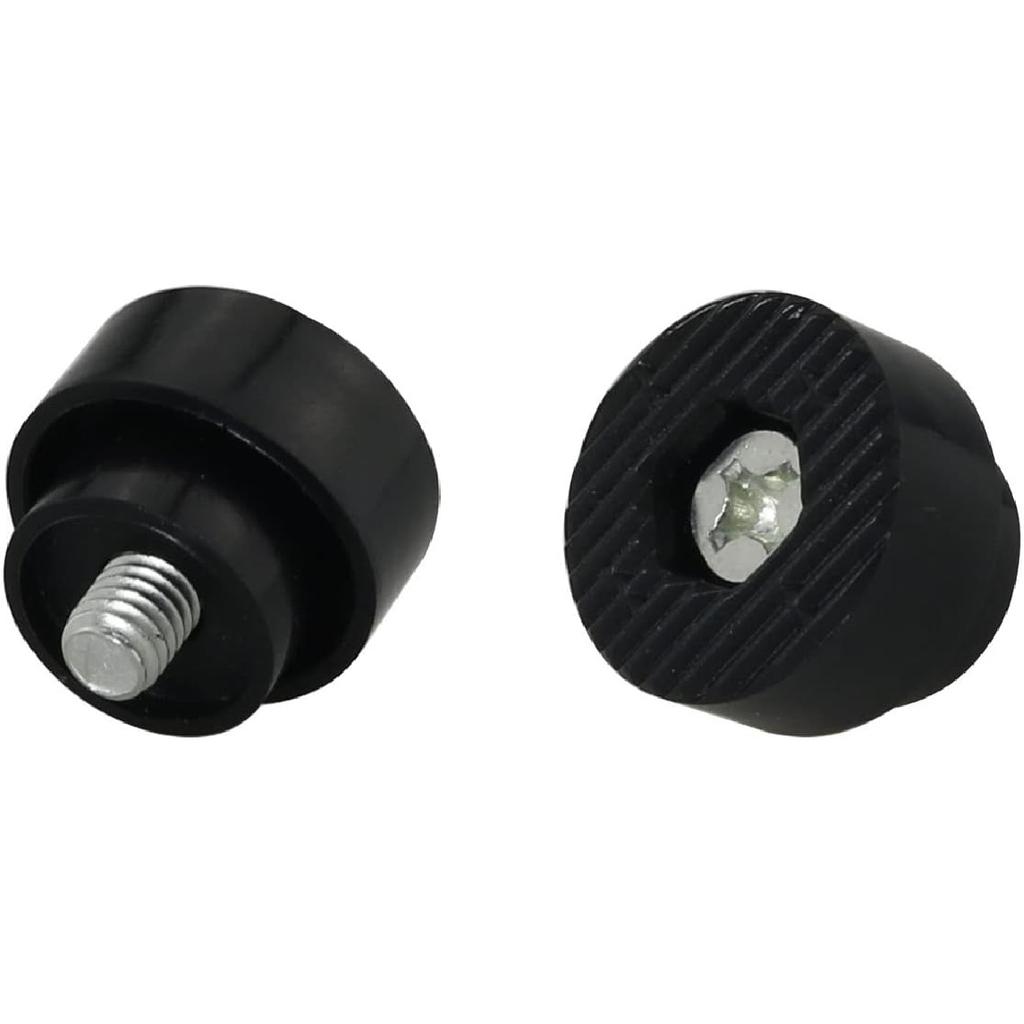 3pcs Kick Down Door Stop Rubber Tip Replacement Black Rubber Door Stopper Rubber Tips with Screws for Door Stop