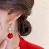 Elegant 2024 Red Bean Pearl Earrings for Women - Trendy, Luxurious Studs