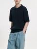 CLEVER FIELD Urban Cotton Cable Collar Knit_Black