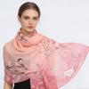 1pc Chiffon Scarf 150*50cm Print Floral Multi-style Women Sunscreen Long Shawl
