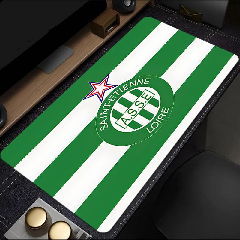Saint-etienne Football Club Mauspads, Gummiunterseite, Mauspads für Gamer und Bürogebrauch, Gaming-Schreibtisch , Leicht zu reinigende Matte Weihnachts-Fan-Geschenke