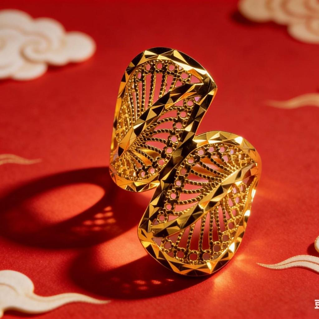 Vietnamese Sand Gold Fire-Baked One-Color Wedding Ring - Classic, Versatile, Trendy, and Non-Tarnishing Jewelry Essential