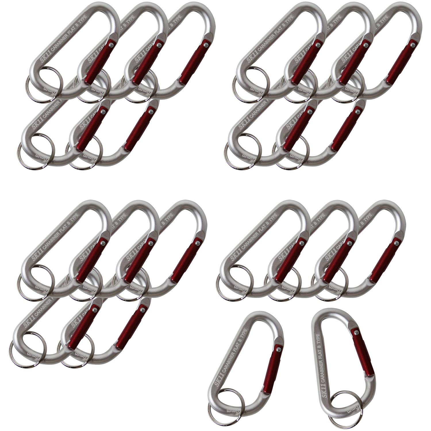 

Алюминиевый карабин SK11 B Серебристый 5 x 50 мм SAC-550B (Набор 20)