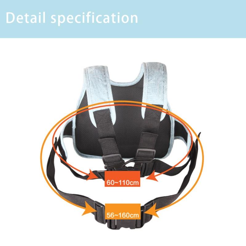 Universal Motorcycle Safety Belt for Kids with Storage Bag Rear Seat Grab Handle Strap Harness Adjustable Child Reflective Strip
