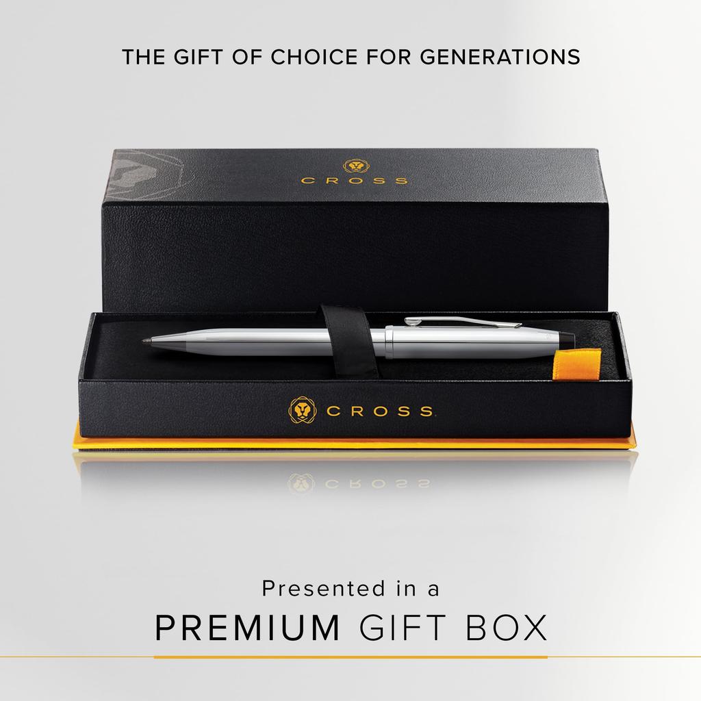 Cross Century II Chrome Premium Ballpoint Pen in Gift Box Medium A perfect gift for or other special - Nib. Father's Day, promotions, occasions.