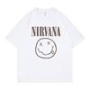 Klassisches Nirvana Band Retro Baumwoll T-Shirt Herren Damen Kurzarm Sommer Punk Stil Einfarbige Locker Bequem Atmungsaktives T-Shirt