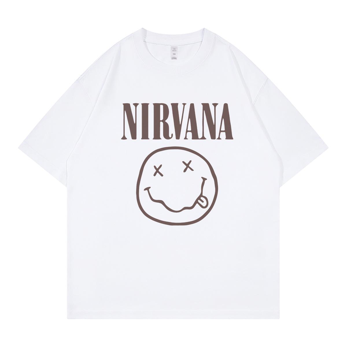 

New Nirvana Rock Band 100 Cotton Tshirt Hiphop Oversized Y2K Tee Mens And Womens Casual Loose Streetwear Outdoor 4XL