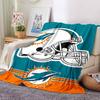 1pc Blanket - Miami Dolphins Logo Print Design,Lightweight Blanket for Sofa,Bed- Soft &Warm,Gift for All Seasons