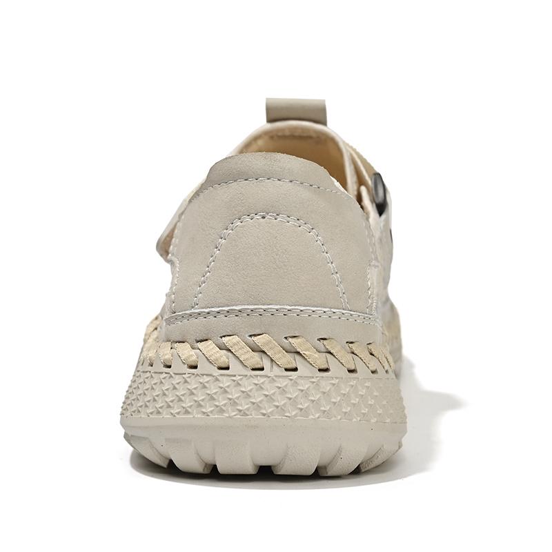 Summer Men's Sandals Handmade Mesh Breathable Casual Shoes