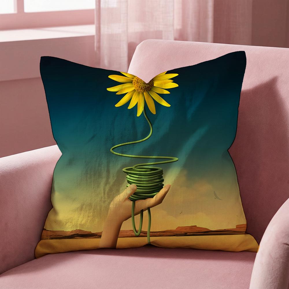 

S-Salvador Dali Cushion Cover Multi-Scene Pillow Cover for Home & Car - Reversible, Soft & Durable for Daily Use 30cmx30cm