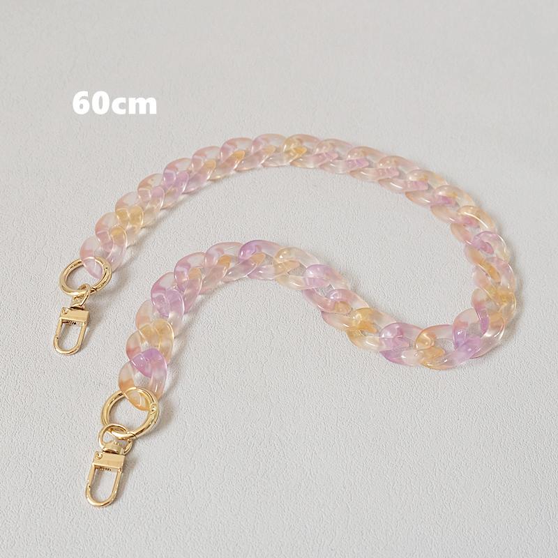 New Woman Bag Accessory Parts Neon Chain Candy Crossbody Resin Luxury Strap Women Hanging Chains Acrylic Shoulder Chain