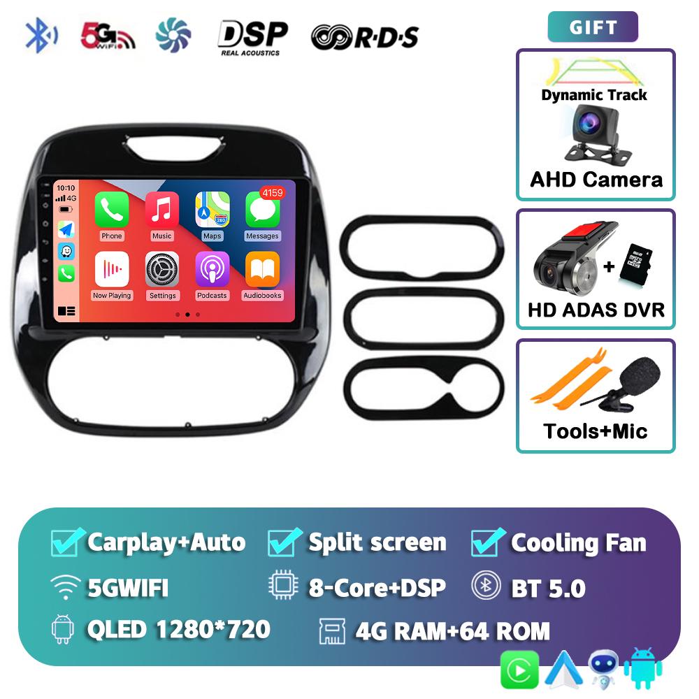 Android 14 Carplay Auto Car Radio For Renault Kaptur Captur 2016 2017 2018 2019  Multimedia Player Stereo 4G GPS DSP 360 Camera