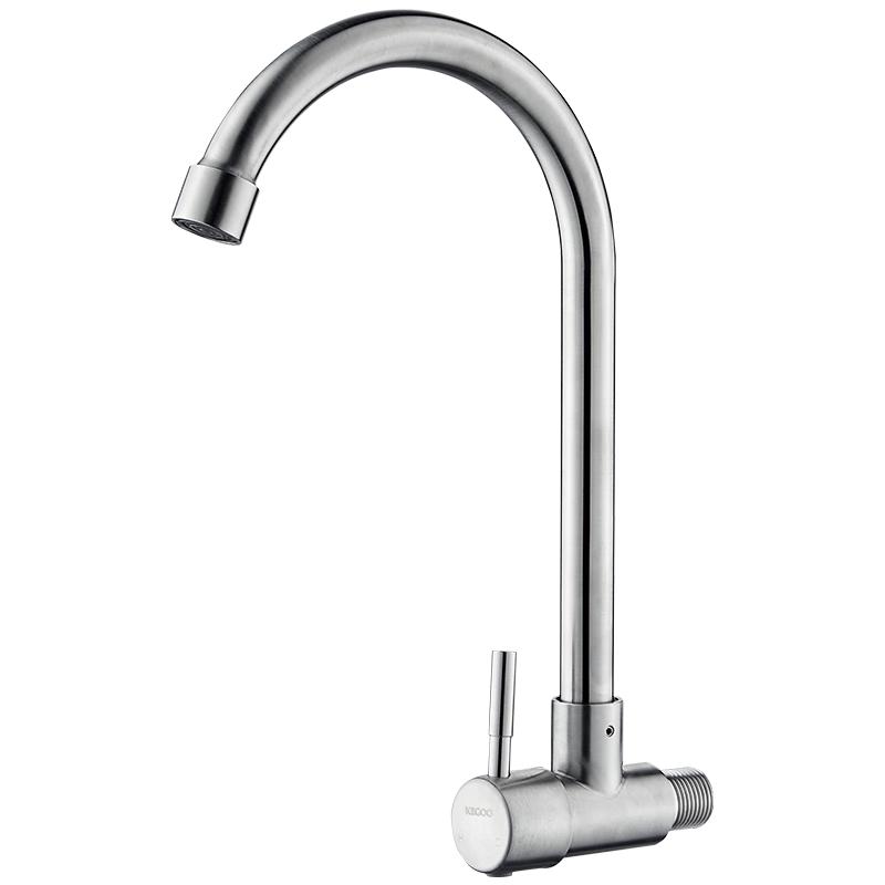 KEGOO 304 SS Single Cold Kitchen & Utility Faucet