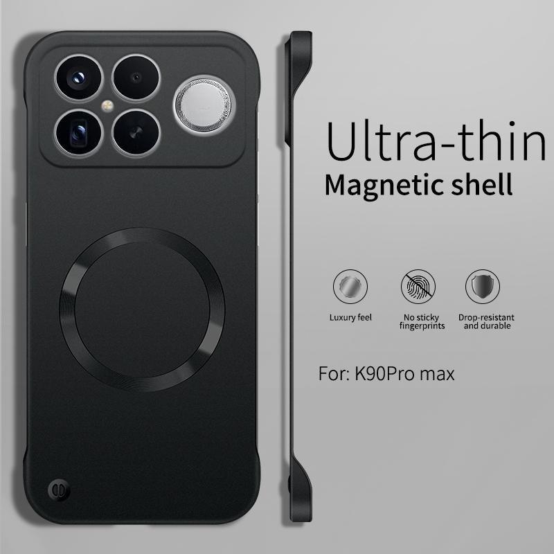 Fashion Matte Hard Frameless Magnetic Phone Case for Xiaomi Poco F9 Ultra F9 Pro F8 Ultra F8 Pro Metallic Paint Frosted Thin Back Cover