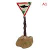 Resin Aquarium Decoration Ornaments Artificial Shark Warning Sign Accessories