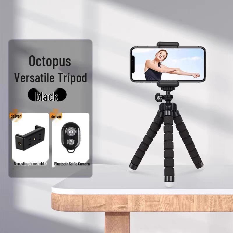 Octopus Mini Portable Selfie Stand with Bluetooth Remote for Creative Live Streaming