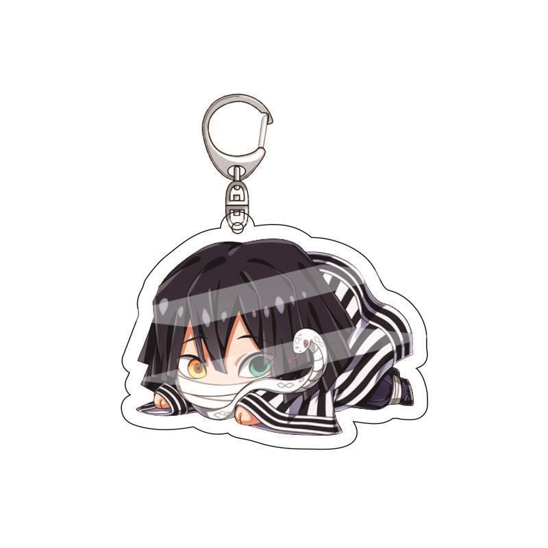 Anime Acrylic Keychain Pendant Demon Slayer Kimetsu No Yaiba Accessories Creative Ornament Hanging Charm Gift For Fans Cosplay Carry Mini Lightweight