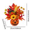 Foam Pumpkin with Bacca Flowers and Maple Leaves for Autumn Home Decoration