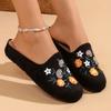 Large Size Slipper Women 2025 Summer New Embroidered Female Slippers Flat Women's Shoes