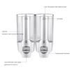 350ml 2*350ml Bathroom Wall Mounted Soap Shampoo Dispenser Lotion Liquid Pump
