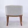 Mid Century Modern Upholstered Barrel Dining Chairs with Arms,19" W Accent Chairs for Living Room,Single Pack,Beige,DE1891BG