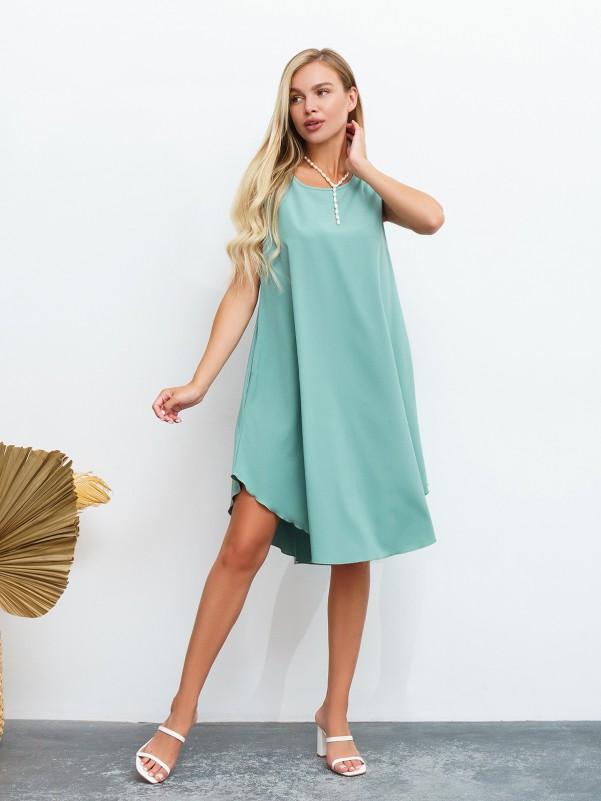 

Сукня-трапеція із заокругленим низом ISSA Plus S гірчичний