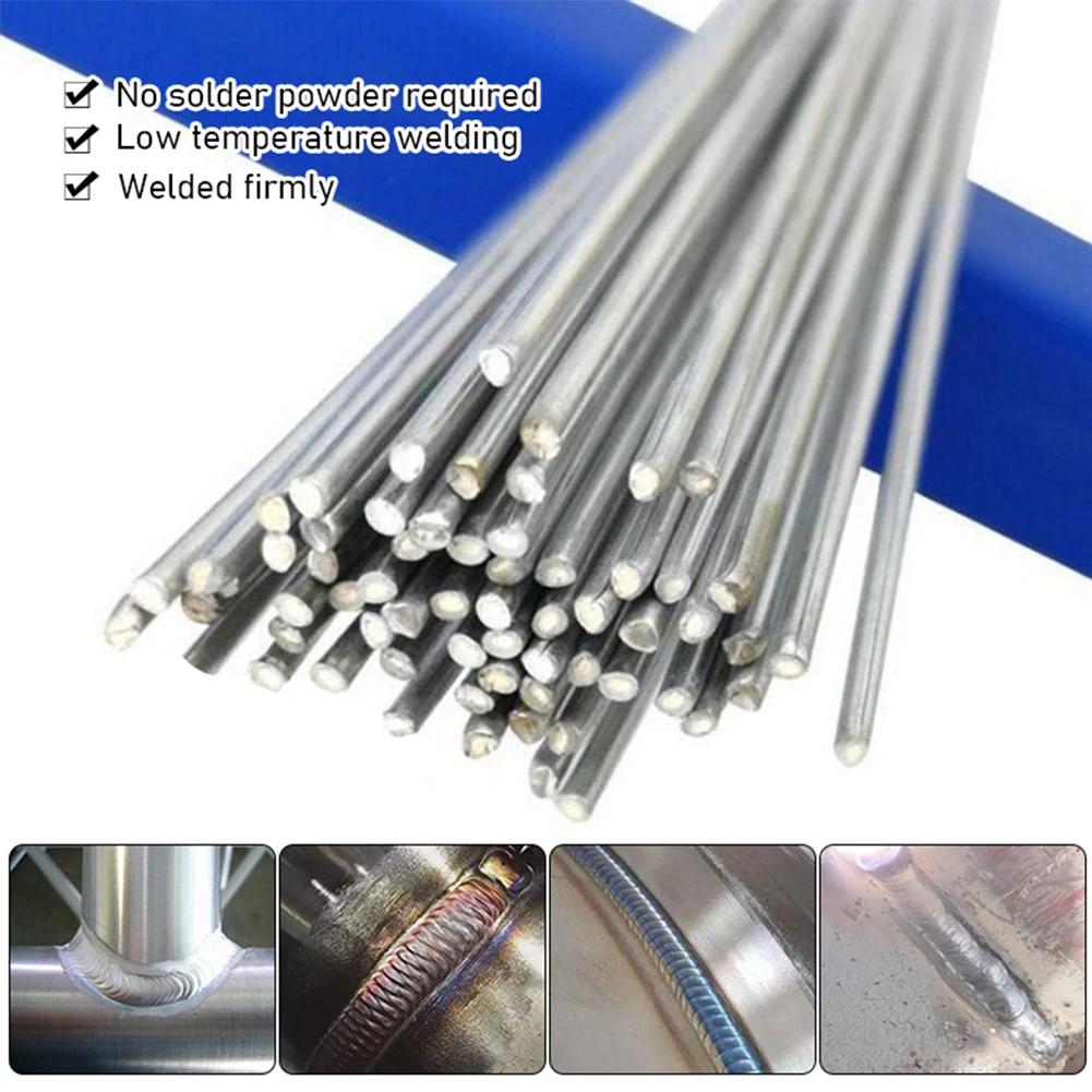 10 Stück Niedertemperatur-Schmelz-Aluminium-Schweißstäbe Schweißstäbe Gefüllter Draht 2mm Stab Lot zum Löten von Aluminium Ohne Lötpulver