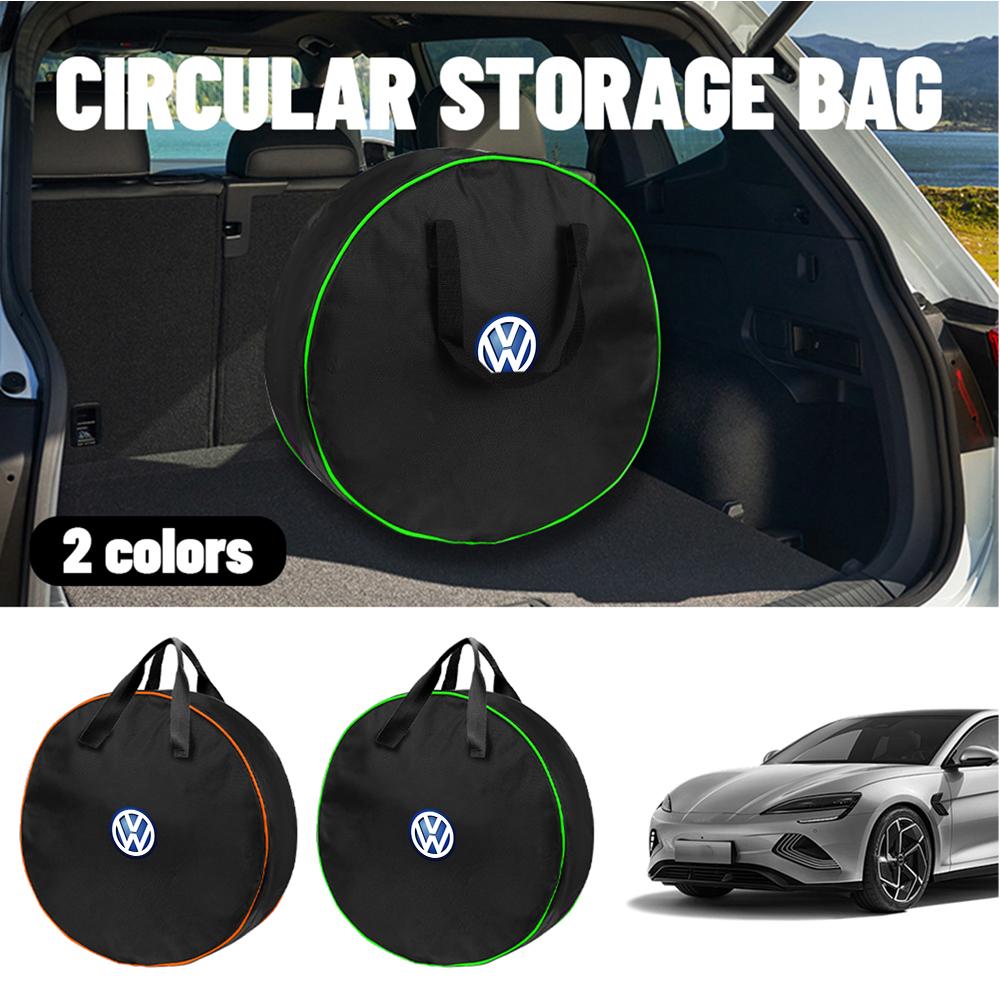 VW EV Car Charging Cable Storage Box Charger Cable Carry Bag For Volkswagen GTI Golf Polo 6 7 Passat VW CC Tiguan T-ROC Jetta Taigo AXZ1