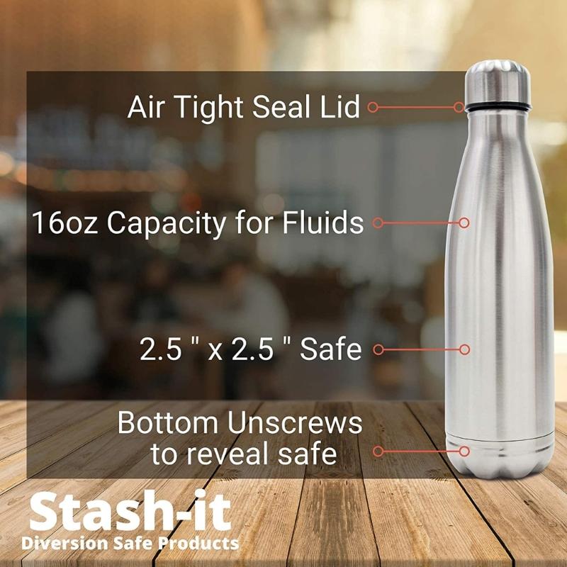 Tarn sichere Wasserflasche Versteck für Bargeld Karten Schlüssel Bodenfach Aufbewahrung Edelstahl Isolierte Flasche